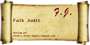 Falk Judit névjegykártya